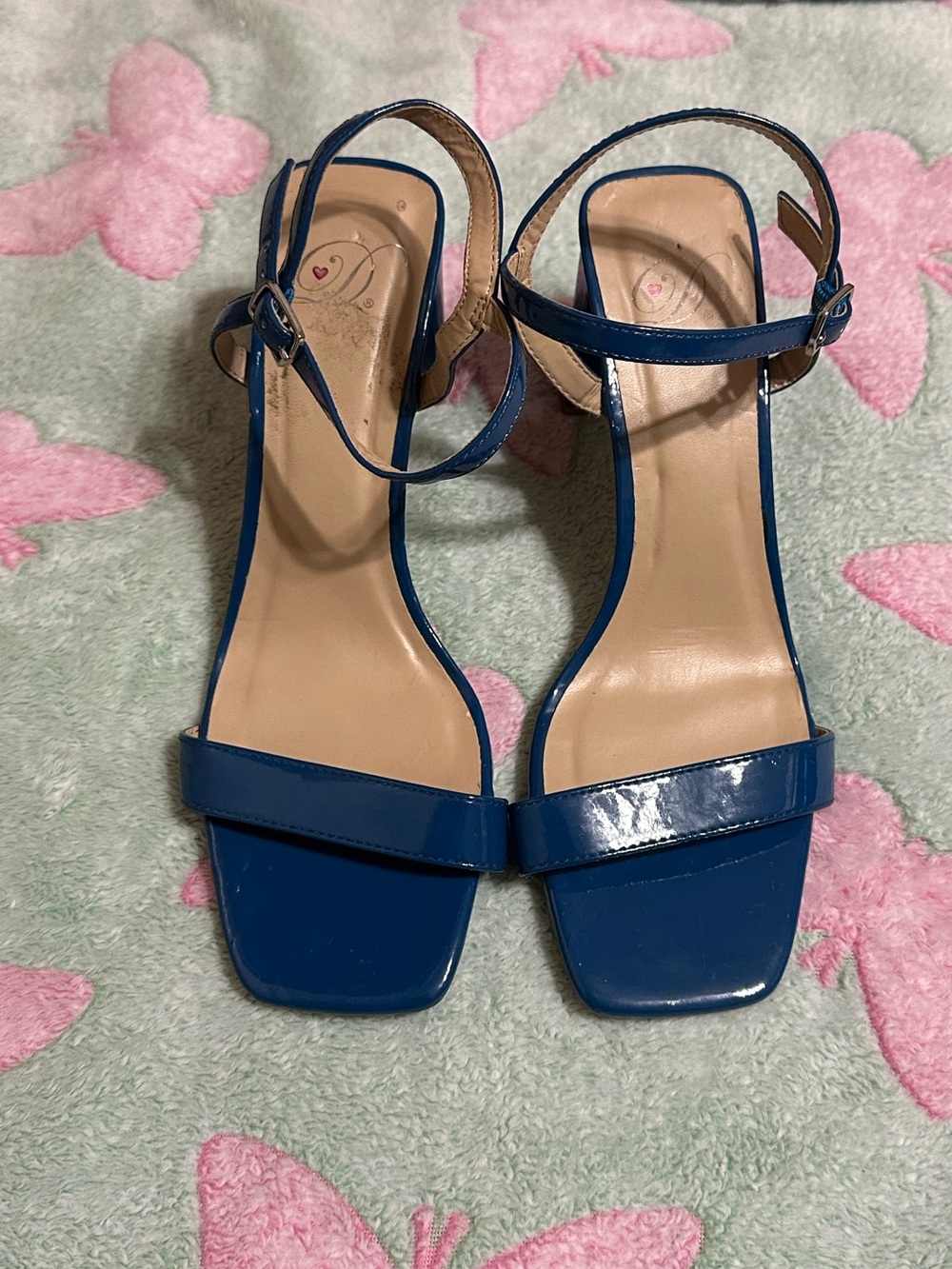 Navy Blue “Block” Heels
